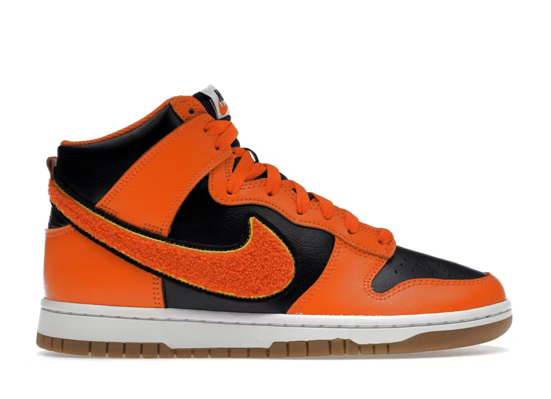 Nike Dunk High Retro “Chenille Swoosh Safety Orange”