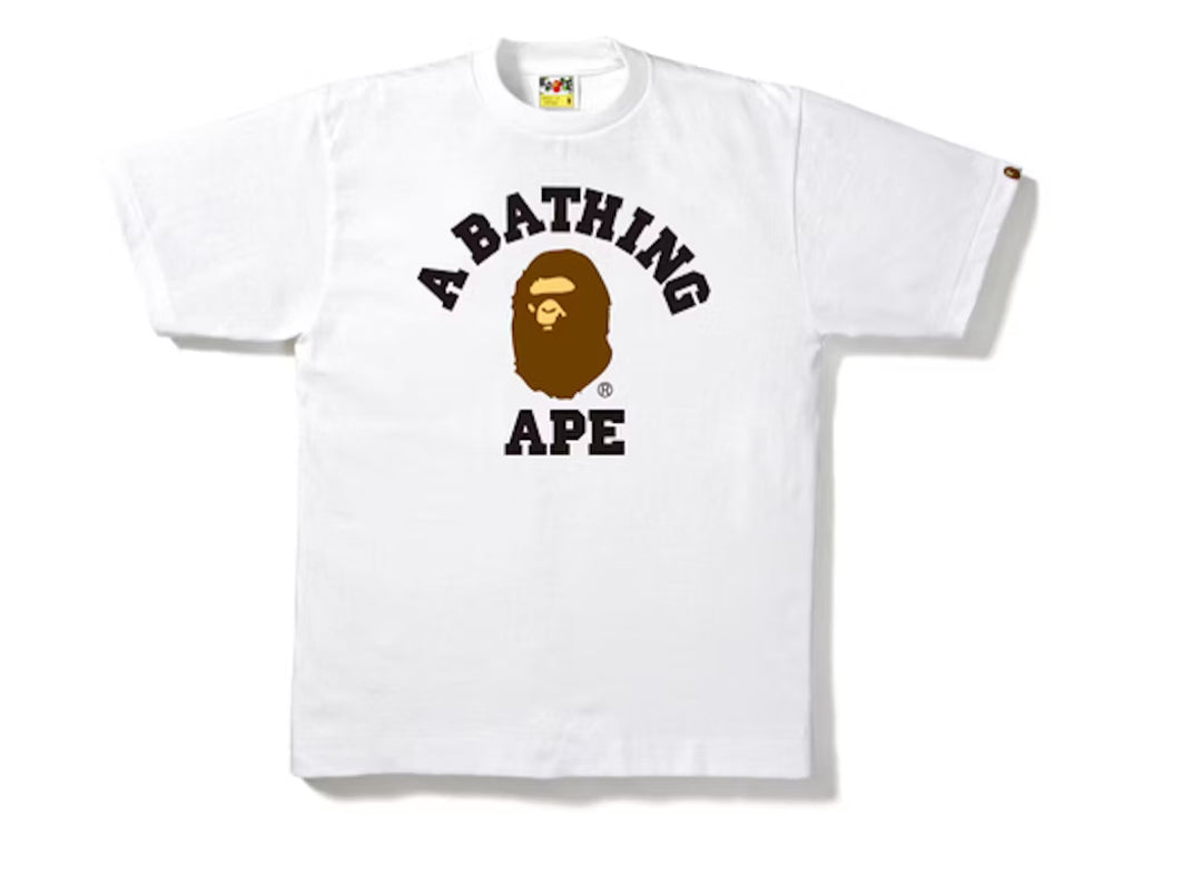 A Bathing Ape “College” Tee White