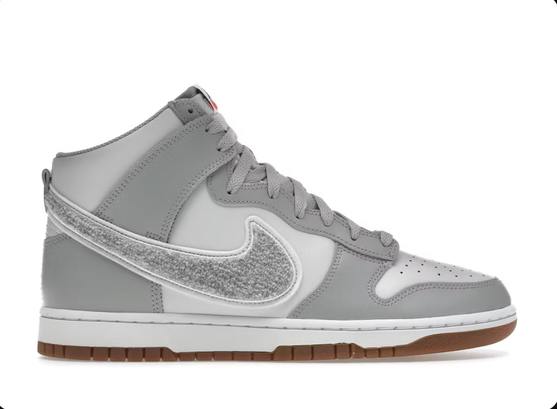 Nike Dunk High University “Chenille Swoosh Light Smoke Grey”