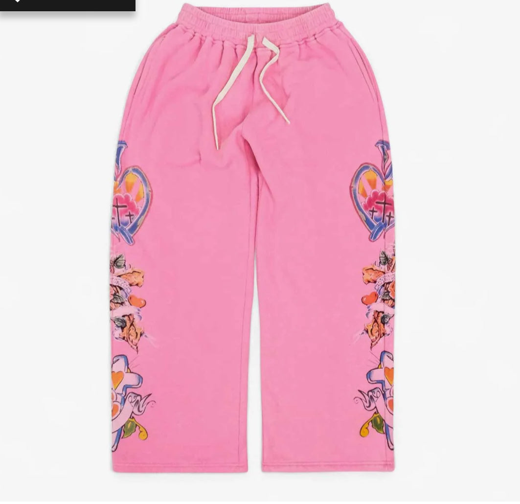We Are Righteous “Risen King” Sweatpants Pink