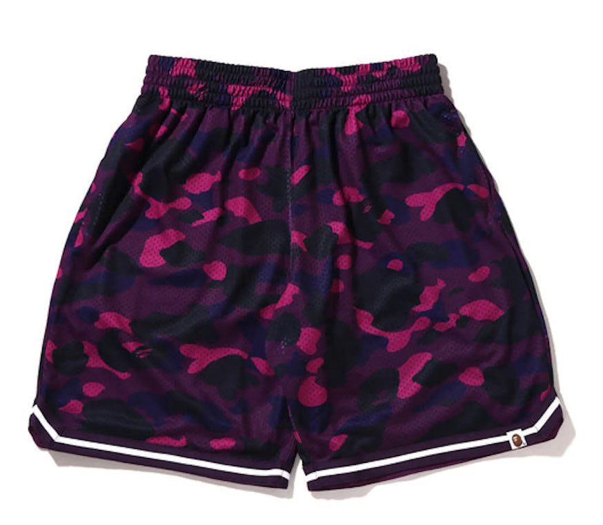 Bape Purple Camo Basketball Shorts