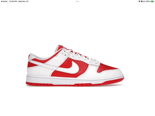 Nike Dunk Low “Champions Red” (GS)