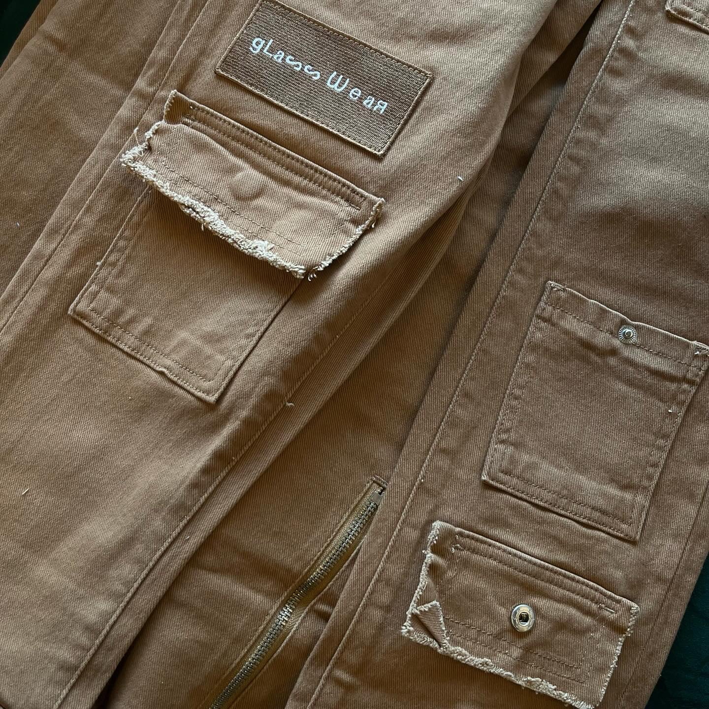 Glass Wear Stacked Jeans “Tan”