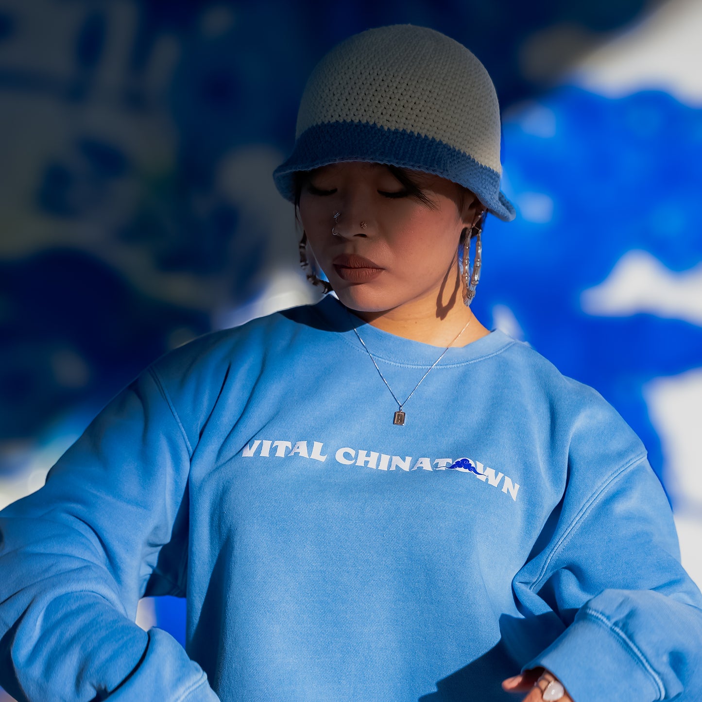 Vital Dragon Crew Sweater “Azure Blue”