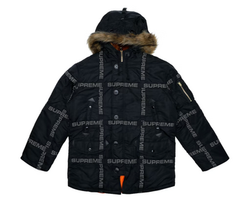 Supreme Logo Tape N-3B Parka (Black)