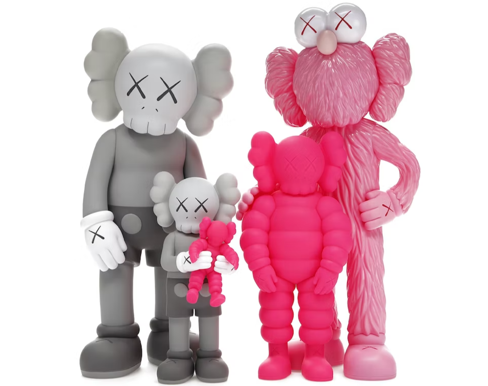 KAWS Family Vinyl Figures (Grey/Pink)