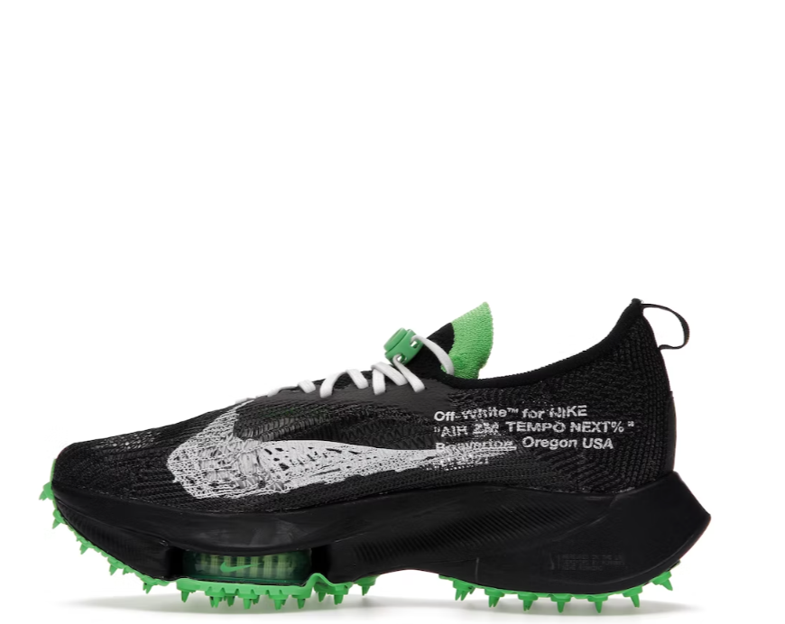 Nike Air Zoom Tempo Next% Flyknit x Off-White "Black Scream Green"